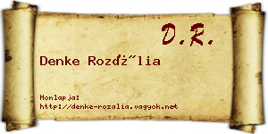 Denke Rozália névjegykártya