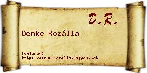 Denke Rozália névjegykártya